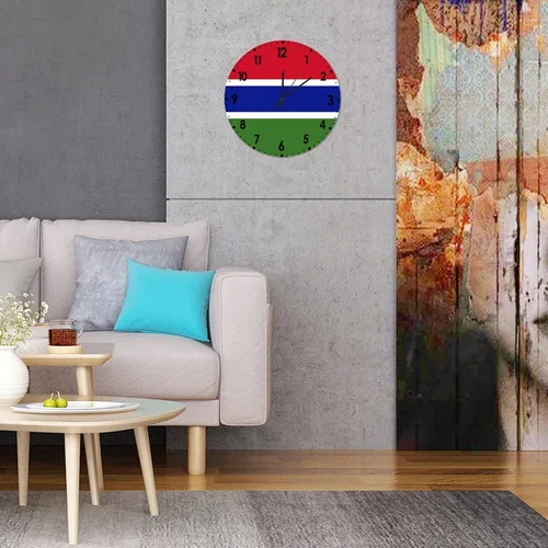 Miniatura 870 de Cheyan Reloj de pared con bandera de Canadá de 12 pulgadas, silencioso, sin tictac, de PVC, funciona con pilas, reloj redondo decorativo, regalo