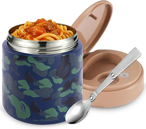 Miniatura 9 de Termo para comida caliente para niños – 15.2 onzas, tarro de comida aislado a prueba de fugas, termo de sopa, recipientes de almuerzo aislados