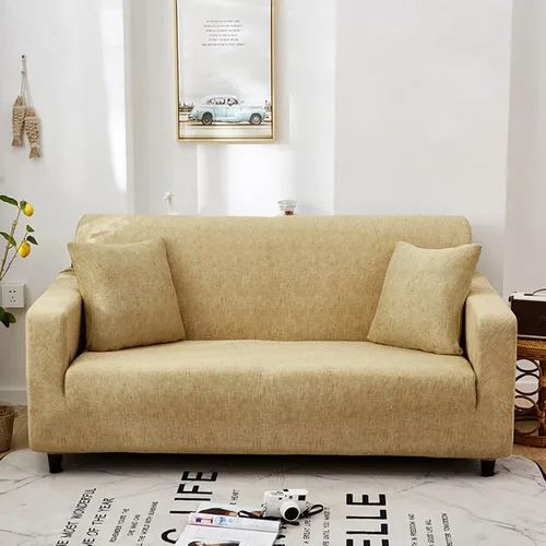 Miniatura 15 de IMYOGI Fundas elásticas para sofá de alta elasticidad, elegante funda de sofá de color sólido con parte inferior elástica, protector de muebles