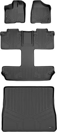 Miniatura 20 de SMARTLINER Alfombrilla de suelo para maletero de carga para todo tipo de clima, detrás de la segunda fila para Toyota Sienna 2011-2012