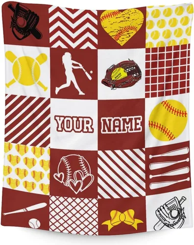 Miniatura 29 de COZYAURA Manta de sóftbol, regalos de equipo de sóftbol para niñas, mujeres y jugadores, 30 x 40 pulgadas, acogedoras mantas mullidas para sofá