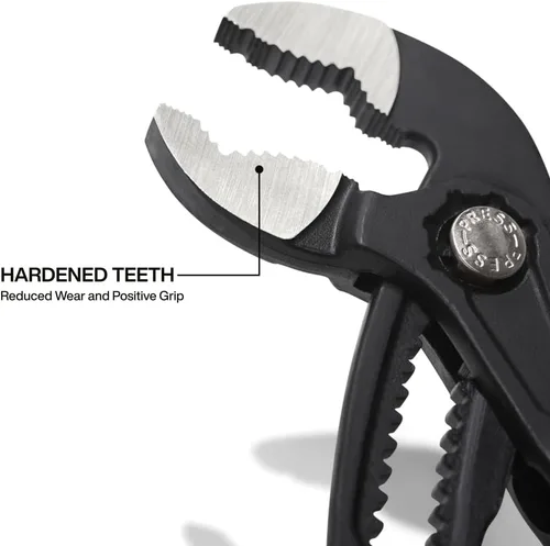 Miniatura 4 de Klein Tools D5057B Alicates ajustables de 7 pulgadas, alicates de bomba Klaw de ajuste rápido, diseño compacto con mordaza en V y dientes