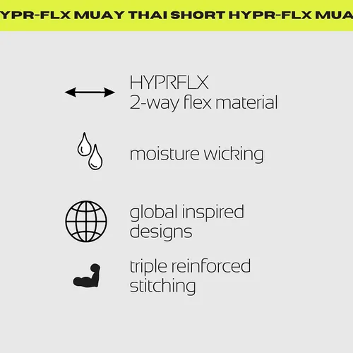 Miniatura 2 de WARRIORWRLD Pantalones cortos de Muay Thai pantalones cortos Hypr FLX Muay Thai para hombres y mujeres, pantalones cortos transpirables y ligeros