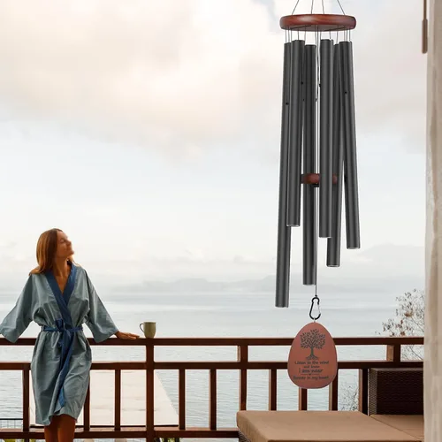 Miniatura 6 de Campanillas de Viento Conmemorativas de Simpatía para la Pérdida de un Ser Querido, Campanillas Grandes de 41 Pulgadas para Exterior con Tono