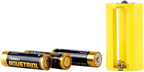 Miniatura 3 de Acxico 8 piezas AA a tamaño D adaptadores de batería convertidor cajas plástico paralelo amarillo