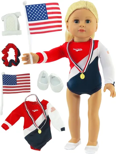 Juego de gimnasia superdivertido| se adapta a muñecas American Girl Dolls de 18 pulgadas, como American Girl, Madame Alexander, Our Generation, etc.