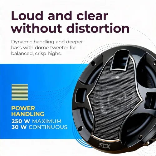 Miniatura 4 de SDX Audio - Altavoz de coche de 4 vías de 5 x 7 pulgadas/6 x 8 pulgadas (par) - Juego de altavoces para automóvil de alta calidad mejorados, juego