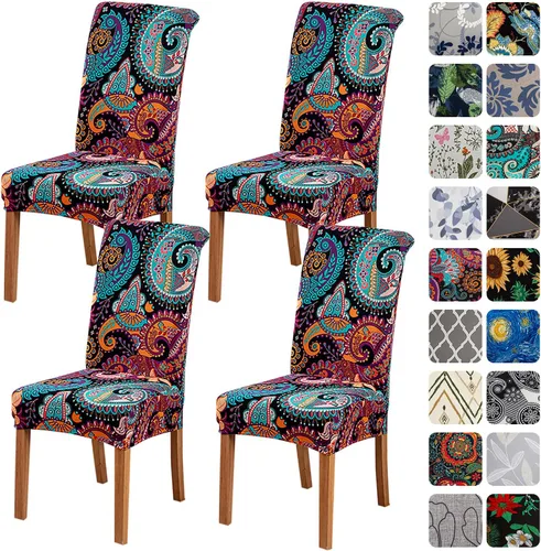 Miniatura 35 de HZDHCLH Juego de 6 fundas grises para sillas Parsons de elastano para comedor, fundas elásticas de elastano para sillas Parsons, fundas de asiento