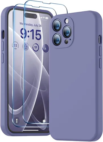 Miniatura 45 de BossKiss Funda compatible con iPhone 13 Pro, silicona de alta calidad mejorada [protección de cámara] [2 protectores de pantalla]