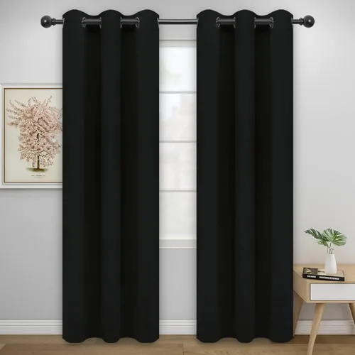 Miniatura 257 de Easy-Going - Cortinas opacas para dormitorio, aislamiento térmico sólido con ojales, cortinas de ventana para reducción de ruido, cortinas