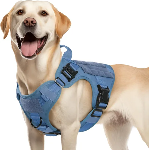 Miniatura 23 de rabbitgoo - Arnés táctico para perros pequeños, arnés resistente para mascotas con asa, chaleco de servicio sin tirones para razas pequeñas, chaleco
