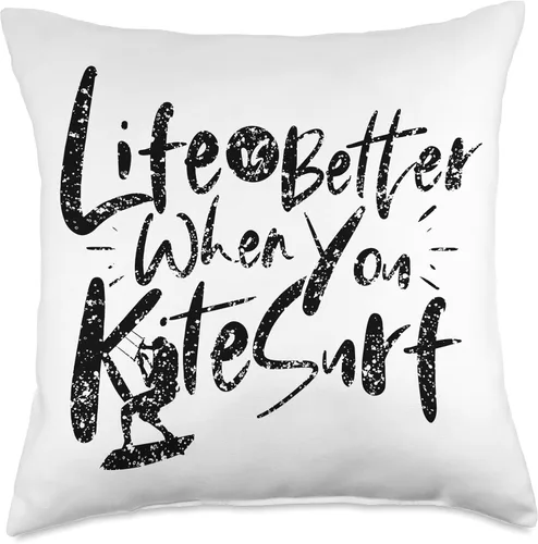 Miniatura 4 de Life Is Better When You Kitesurf Kitesurfer Kitesurfing Throw Pillow