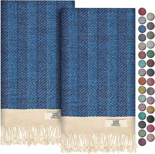 Miniatura 72 de EPHESUS TOWELS Toallas de Mano - Juego de 2 18" x 30" - Toalla de Mano Turca Decorativa para Baño, Cocina, Invitados, Cara, Cabello, Té, Paño