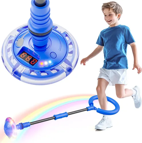 Pelota de Salto Flooyes para Niños, Juguete de Pelota de Tobillo con Contador, Temporizador y Calculadora, Regalos de Cumpleaños para Niños de 6, 7,