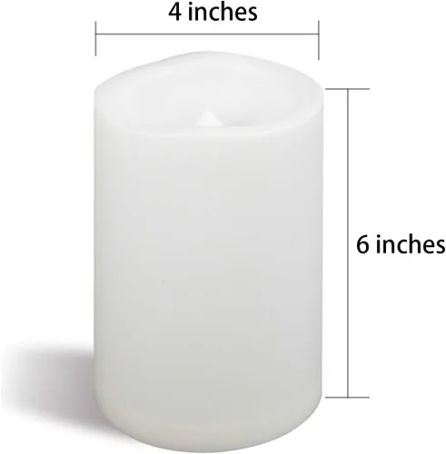 Miniatura 2 de CANDLE CHOICE Velas impermeables sin llama para exteriores, funcionan con pilas, con temporizador, gran resina plástica brillante, parpadeante