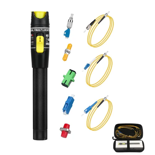 Miniatura 4 de Kit de solución de problemas de cable de fibra óptica - 1 localizador visual de fallas y adaptador FC a LC y 1 acoplador LC, SC, ST, FC y 3 cables