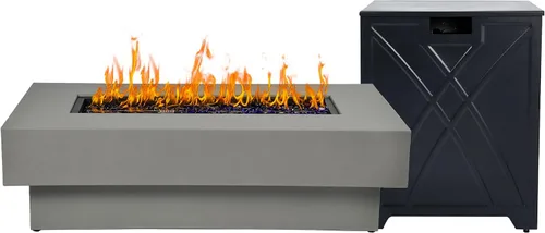 Miniatura 8 de Fogata de propano para exteriores de 32 pulgadas con cubierta de tanque de 20 libras, fogatas de propano de 50,000 BTU para patio exterior con tapa