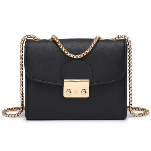 Dasein Bolso cruzado pequeño para mujer bolso de noche de diseñador bolso de mano para boda baile de graduación fiesta con correa de doble cadena