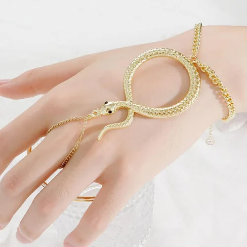 Miniatura 3 de Long tiantian Pulsera de serpiente para mujer, pulsera de serpiente ajustable Medusa, pulsera de serpiente de animal para fiesta de Halloween