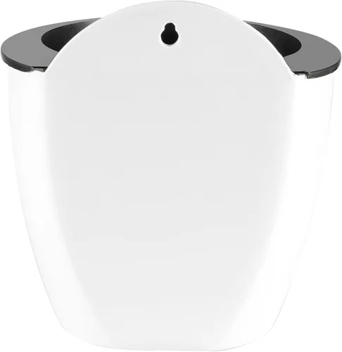 Miniatura 5 de JAPCHET Paquete de 8 macetas colgantes de riego automático de 7 pulgadas, maceta de plástico para colgar en la pared con 8 ganchos, macetas