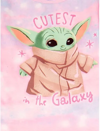 Miniatura 3 de Disney Conjunto de pijama de 2 piezas para niñas Star Wars Baby Yoda, Rosado