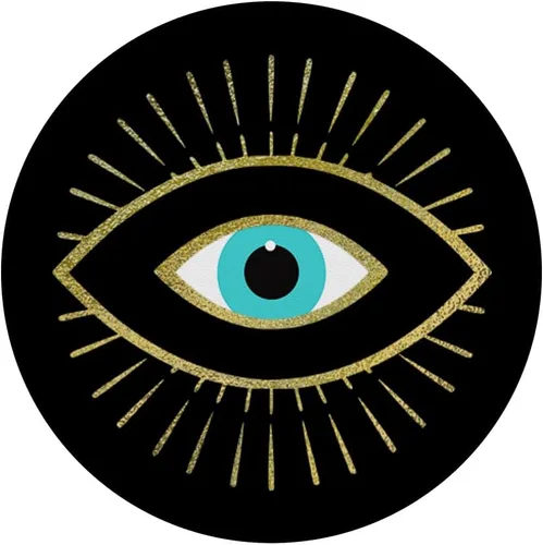 Miniatura 3 de PopSockets negros con diseño de ojo malvado amarillo