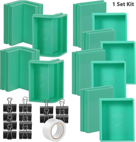 Miniatura 3 de BBDINO Kit de Carcasa de Molde Ajustable para Fabricación de Moldes de Silicona - Kit de Carcasa de Molde de Silicona Plástica - Combinación Libre