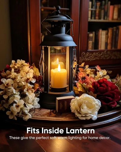 Miniatura 5 de Homemory Velas votivas parpadeantes sin llama con control remoto y temporizador de 2 x 2 pulgadas, funciona con pilas, paquete de 6 velas falsas