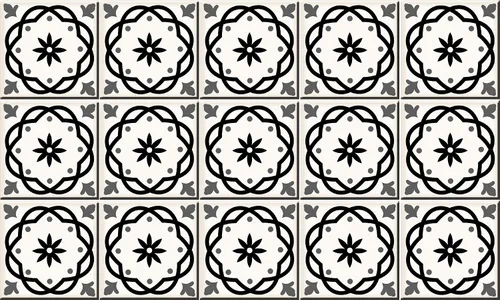 Miniatura 2 de Juego de 24 calcomanías para azulejos de la colección Black & White, para azulejos en muro, para baño y cocina, fácil de aplicar, simplemente