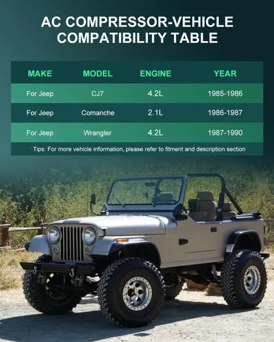 Miniatura 2 de Compresor de aire SCITOO para autos para J-eep Cherokee de 1985-1987