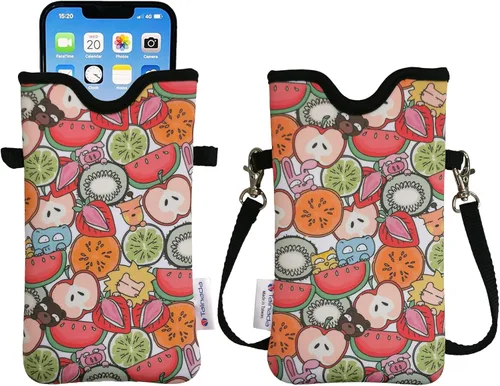 Miniatura 75 de Tainada Funda Estuche Bolsa de Neopreno para Teléfono para Hombres y Mujeres con Correa Cruzada/Cordón para el Cuello para iPhone 17/16/15 Pro Max