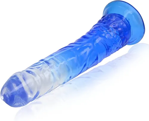 Miniatura 4 de Consolador realista de gelatina, consolador de punto G con fuerte ventosa para juego sin manos, pene flexible realista, juguete de masturbación