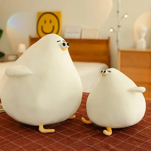 Miniatura 2 de NatureMan Lindos juguetes de peluche de pollo gordo de gaviota, divertida almohada de pollo de dibujos animados, regalo creativo para niños y niñas