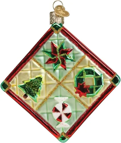 Miniatura 7 de Old World Box - Adorno de vidrio soplado para árbol de Navidad, decoración festiva artesanal, colección de fiestas