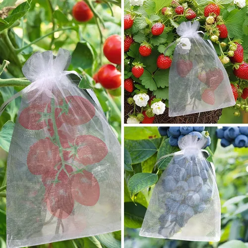 Miniatura 5 de Hopttreely 100 bolsas de organza, blancas 4x6 (10x15cm) con cordón de raso, bolsas de organza para joyería, relojes, para bodas, fiestas, regalos