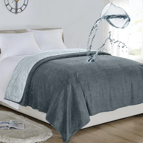 Miniatura 10 de Softan Manta impermeable 100% a prueba de fugas para bebés, adultos, mascotas, perros, gatos, a prueba de orina, protector de 3 capas para cama