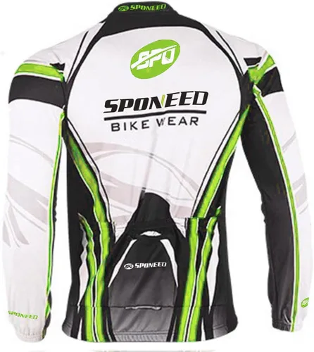 Miniatura 5 de sponeed Camisetas de ciclismo de manga larga para hombre, camisetas de motociclista con cremallera completa, equipo de ciclismo de invierno