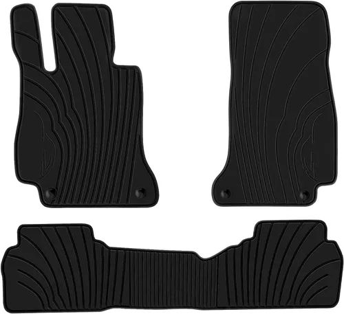 Miniatura 7 de Alfombrillas de Coche a Medida para Mercedes Benz - Clase C Sedán Solo 2015-2021 C180 C200 C250 C300 C350(e) C400 C43 AMG C450 C63 W205 Goma Negra