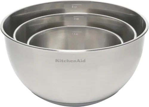 Miniatura 7 de Juego de tazones de mezcla de acero inoxidable KitchenAid, Juego de 3