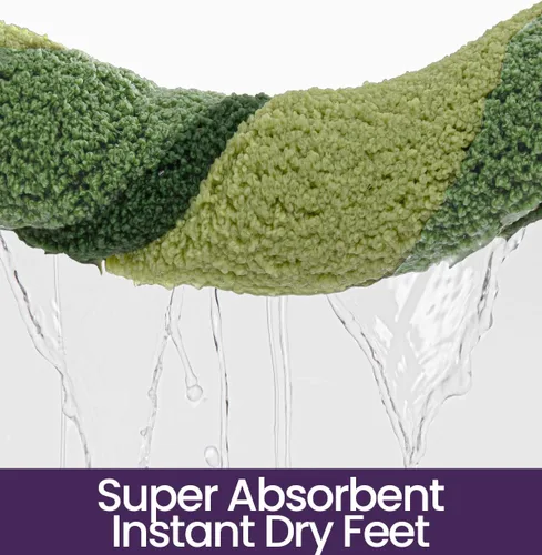 Miniatura 8 de DEXI Alfombras de baño antideslizantes, de 16 x 24 pulgadas, lavables de microfibra, tapete de baño de secado rápido, absorbente ultra suave