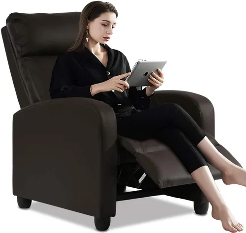 Miniatura 10 de Silla reclinable para adultos, sillón reclinable de masaje, silla ergonómica con control remoto, silla reclinable para juegos, silla de lectura Beige