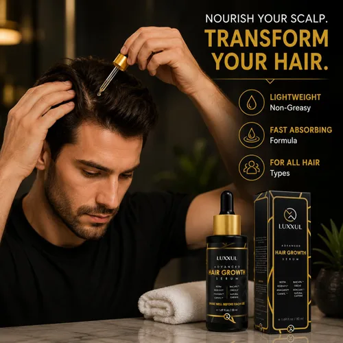Miniatura 5 de LUXXUL Suero de apoyo para el crecimiento del cabello, 1.7 fl oz - Suero natural activo Redensyl para cabello más saludable, más grueso y lleno