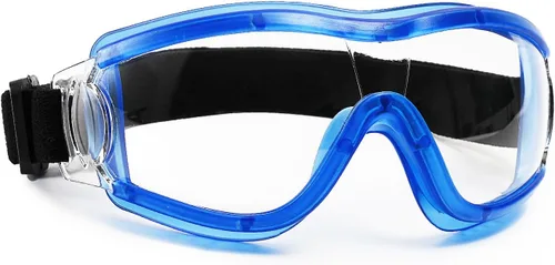 Miniatura 2 de Gafas de seguridad antivaho para niños, gafas de laboratorio para niños, ajustables, compatibles con pistola Nerf Azul