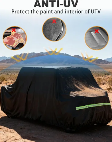 Miniatura 6 de Cubierta UTV de 4 a 6 plazas, resistente 600D, cubierta de protección para todo tipo de clima, compatible con Can-Am Defender MAX PRO/X3
