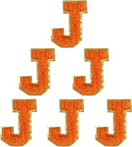 Miniatura 93 de 6 piezas de parches de letras de chenilla autoadhesivas, parches de letras preppy de 2 pulgadas para bolsos, ropa y sombreros, grandes pegatinas