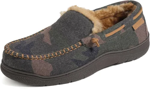 Miniatura 6 de Zigzagger - Pantuflas estilo mocasín de microgamuza y espuma viscoelástica, para hombre