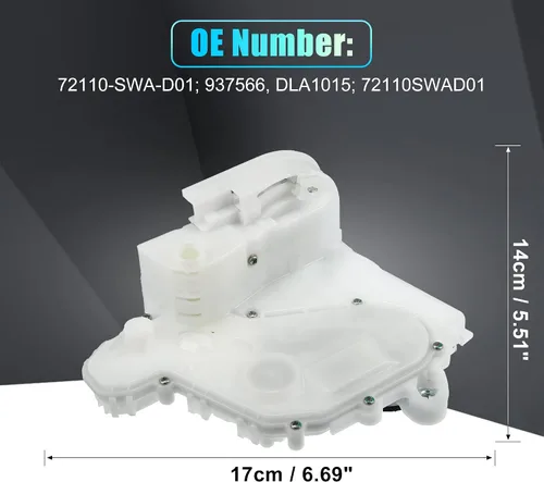 Miniatura 4 de X AUTOHAUX Potencia Actuador de cerradura de puerta Motor delantero derecho Lado del pasajero para Honda CR-V 2007-2011 72110-SWA-D01 937566
