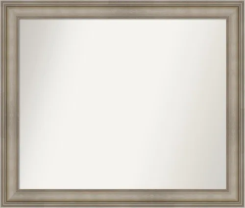 Miniatura 57 de Amanti Art Espejo de baño plateado para sobre el fregadero, 26 x 26 pulgadas, espejo cuadrado de plata antigua, marco de madera tradicional mediano