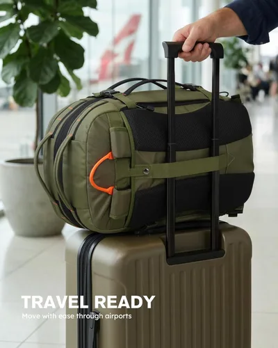 Miniatura 10 de Tolaccea Mochila de viaje para laptop para hombres y mujeres, mochila de transporte expandible de 40L-50L con compartimento húmedo y seco, mochila