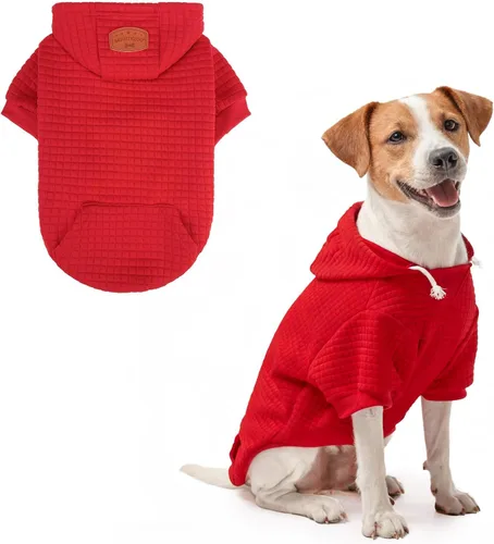 Miniatura 91 de BEAUTYZOO Sudadera con capucha para perro pequeño con bolsillos, ropa para perros pequeños y medianos, niño y niña, abrigos de algodón laminado tipo